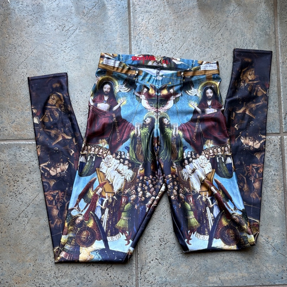 Blackmilk RARE "The Last Judgment" by Jan van Eyck Leggings XS
